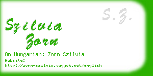 szilvia zorn business card